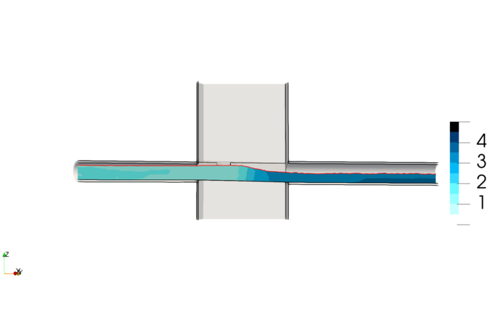 CFD_Längsschnitt_Kanalisation_Haupt-Ingenieure-GmbH CFD Längsschnitt Kanalisation | Haupt Ingenieure GmbH